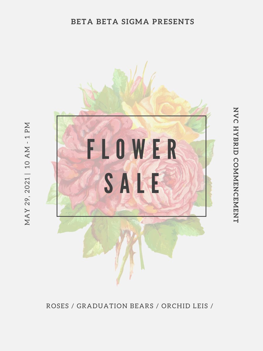 NvcPhi's tweet photo. Tomorrow is hybrid commencement! Don’t forget to purchase flowers, leis, and bears from our PTK table. Get them while supplies last. Cash and credit card accepted.
1/2 dozen roses $20
dozen roses $30
orchid leis (the real deal) $40
Graduation bears $20 https://t.co/Sbfa0CNZaD