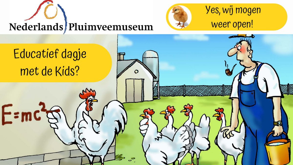 Vanaf 5 juni ontvangen onze vrijwilligers u graag weer. Er is veel geschoven intern en beschikken over 2 nieuwe hallen. Totaal 40 hoenderrassen binnen en buiten plus een kunsthal. En niet te vergeten onze wisselexpositie over bijen. Museum jaarkaart ook geldig. 
Laat u verrassen!