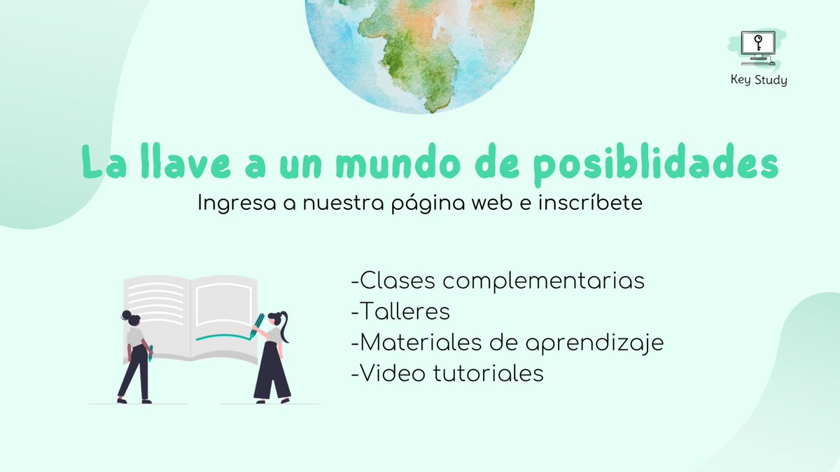 KeyStudy3's tweet photo. ¿Necesitas ayuda con tus clases virtuales?¿No sabes como organizarte? o ¿Deseas reforzar lo aprendido en clase? Entonces inscríbete a Key Study🔑

Página web:https://t.co/Fc7uTiMc20
 #educacion #KeyStudy https://t.co/SwLeIOpwuL