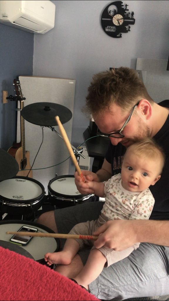 Starting him off young #drummerboy