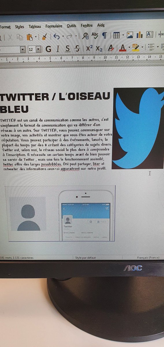 krabby667's tweet photo. Hier en SNT on devait faire des activités, puis faire une rédaction sur le réseau social que l'on voulais rédiger. J'ai fais la mienne sur Twitter. Et j'y es placé @Sofixne__ . Bon j'ai fais un truc vite fais mais j'ai eu la meilleure note donc merci sofiane. https://t.co/RdyrdfJzrZ