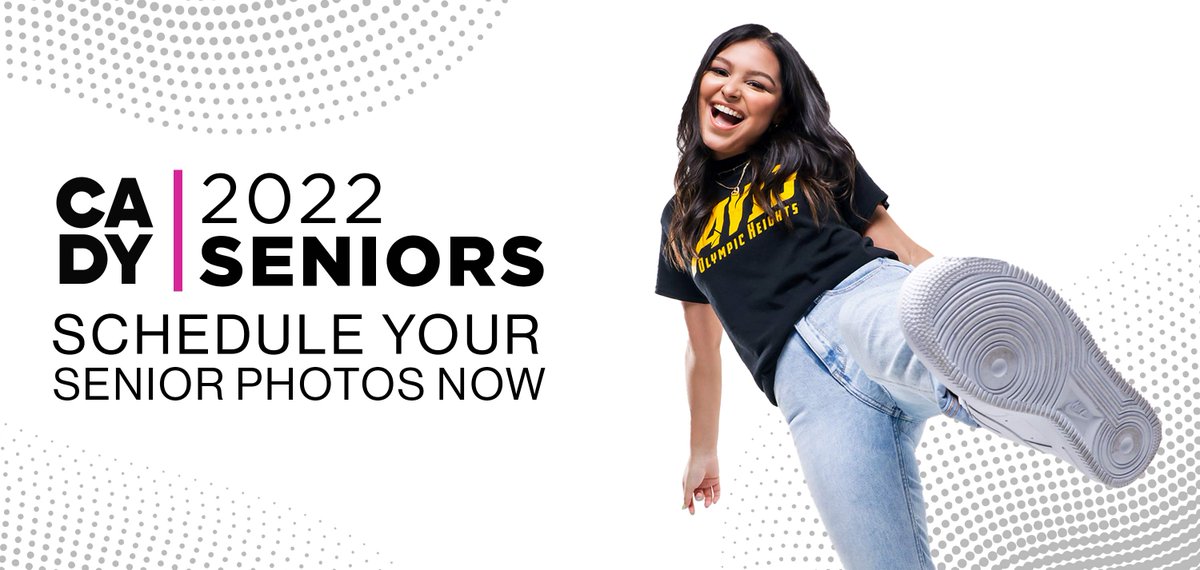 Class of 2022, start your Senior year off on the right foot! 📸 With our high-energy studios, your senior portraits will be just as unique as you are. So follow the link below and schedule your session now, our calendar dates are filling up fast.

🎓 bit.ly/CADY_BookNow