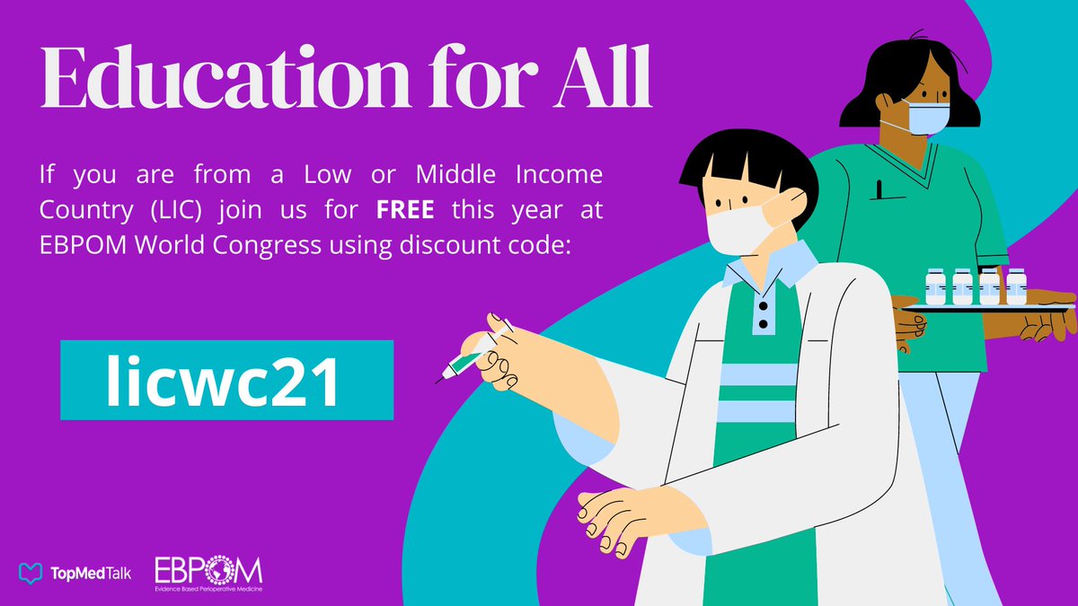 EBPOM's tweet photo. EBPOM are committed to offering accessible education for all, so this year we are offering FREE tickets to #EBPOMWorldCongress to low &amp; middle income countries. Visit https://t.co/PizDqHIF2f to book

We believe in #EducationForAll &amp; look forward to welcoming you all this Summer! https://t.co/FghHl3UrGD