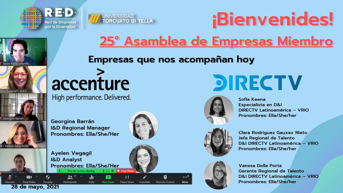 Hoy cumplimos 25 asambleas de la #REDDiTella ! Gracias a las expositoras de Accenture  y DirecTV por contarnos sobre sus mejores prácticas en relación a la diversidad y la inclusión!