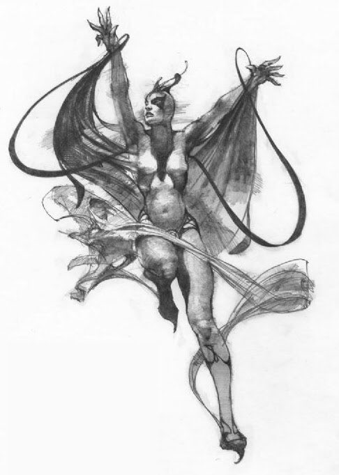 The late and great Tony DeZuniga told me that drawing a sketch starts in your shoulder, not your wrist, and my sketches immediately got more lively (to be clear, these are his, not mine)