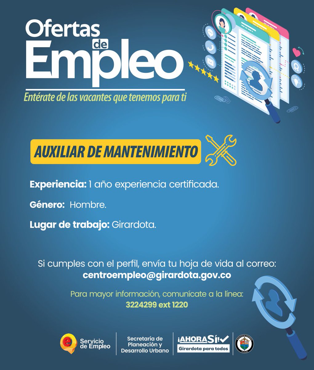 |Ofertas de empleo|

Entérate de las vacantes que tenemos para ti.