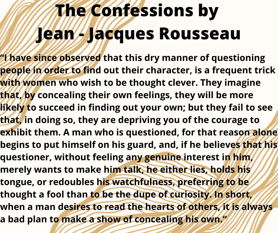 world_of_lit's tweet photo. The Confessions
#Literature #worldofliterature #literaturequotes #literaturelovers #LiteraturePosts #literaturereview #jeanjacquesrousseau #theconfessions #worldliterature #CompLitTalk https://t.co/fvDgHnpjQU