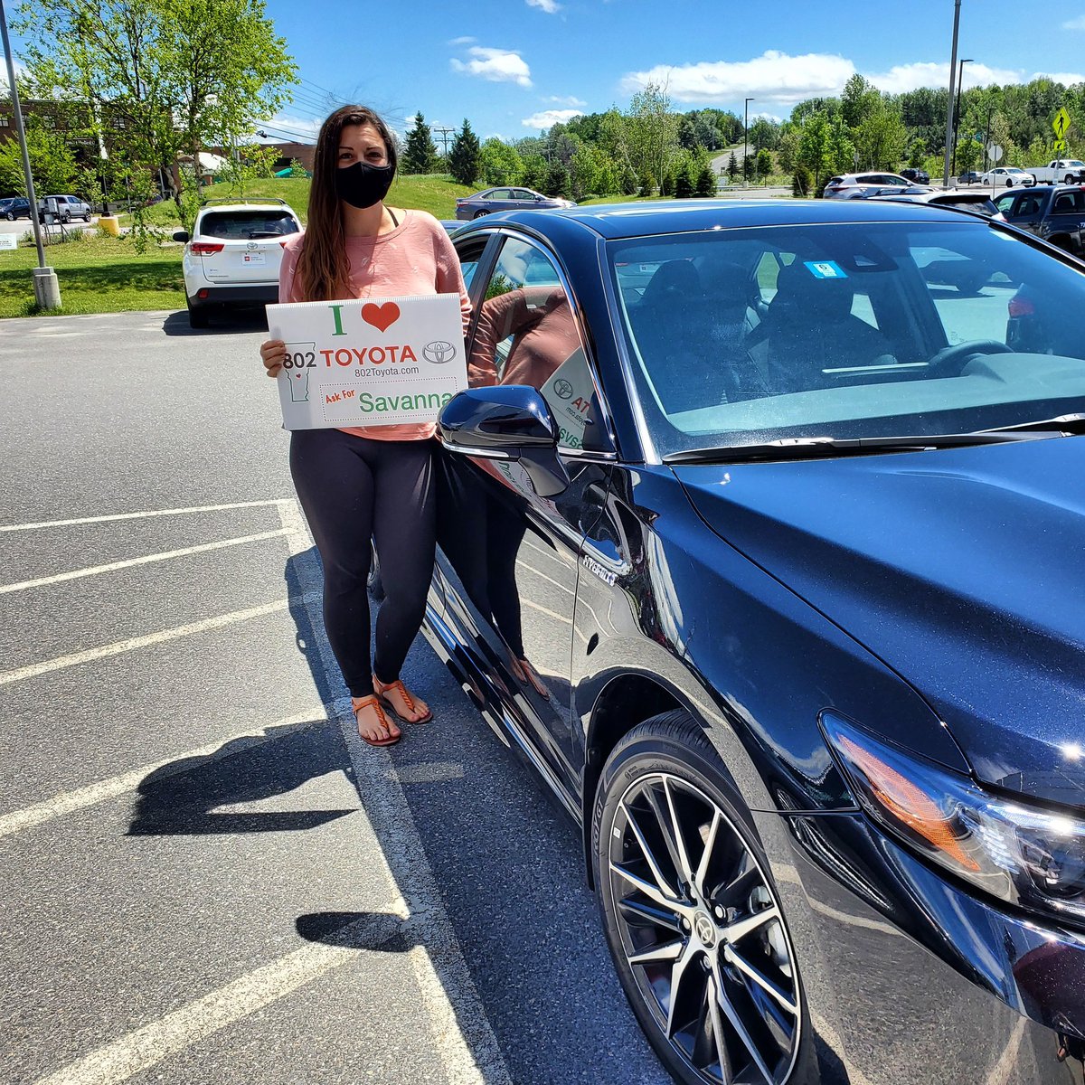 Let’s hear it for Lindsay, who just took a safe delivery of this 2021 #ToyotaCamryHybrid SE from Savanna Andress!

Be sure to #AskforSavanna by calling (802)224-7235, or email sandress@802cars.com
💪❤️🚙🏥💯
#vermontstrong #ilove802toyota #stayhealthy #staysafe