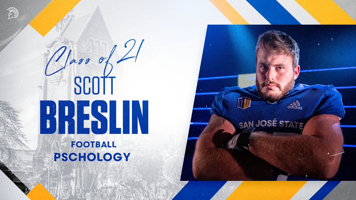 SanJoseStateFB's tweet photo. Congratulations, graduate!

🎓 @Scott_Breslin 

#SpartanUp https://t.co/PzsiGRA1ze
