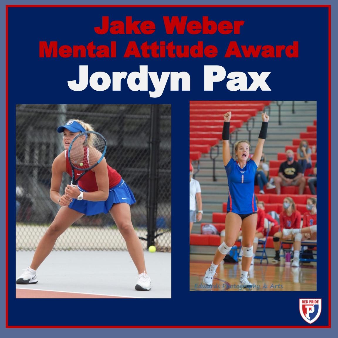 QuakerSports's tweet image. Jake Weber Mental Attitude Award:  Participate in 2 sports, 6 varsity letters.

Female:  Jordyn Pax
Male:  Aiden Moyers