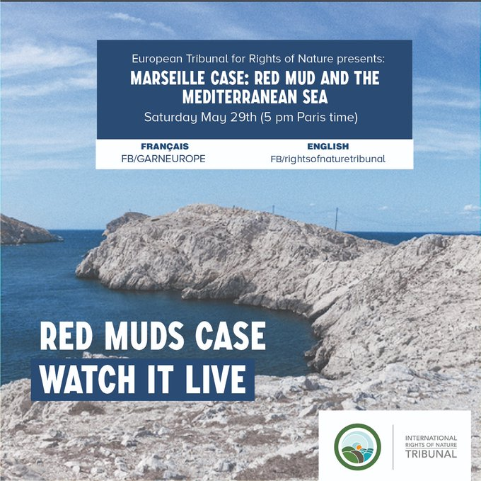 GARN_EUROPE's tweet photo. π§ Join us TOMORROW at the European Tribunal in Defense of Aquatic Ecosystems: #Marseille Case
ποΈ Register now π : https://t.co/yTQzlwdWHu
π Saturday, May 29th (5 pm Paris time)
#RightsofNatureTribunal #RightsofNature #France #RedMuds https://t.co/8DpHIFOwZ2