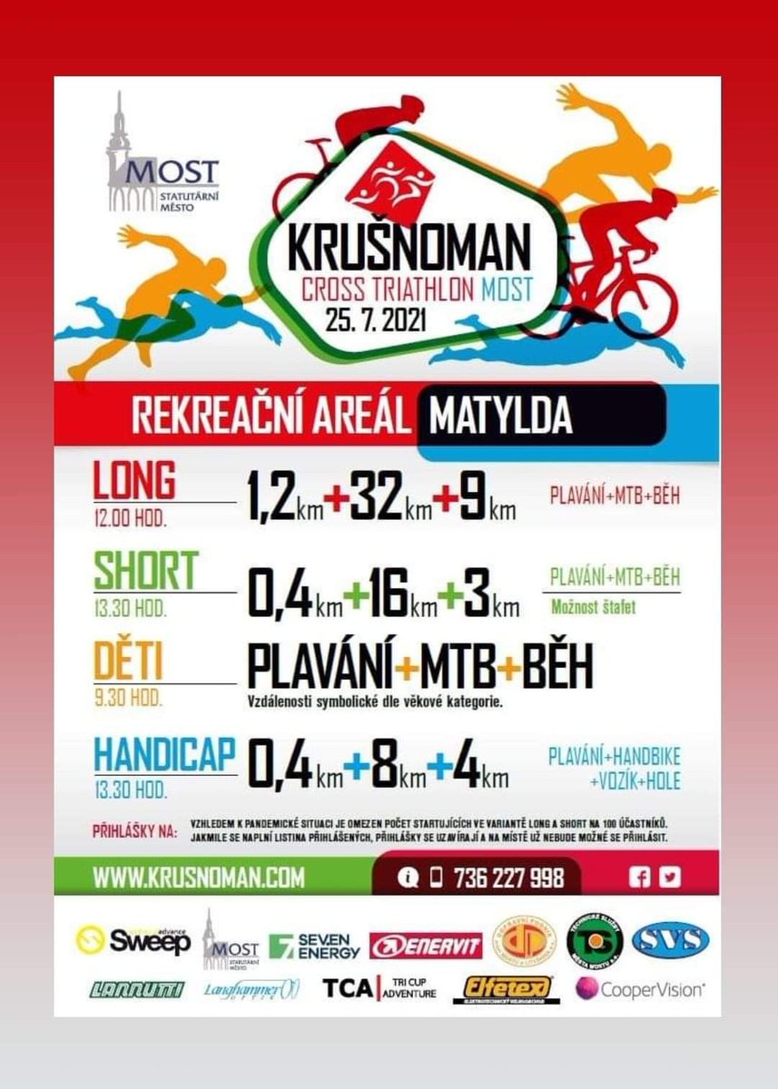 Poster of the event: Krusnoman Cross Triathlon Most - CZE.