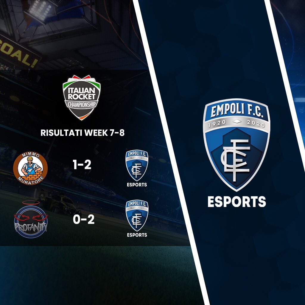 EmpoliFCeSports's tweet photo. #italianrocketchampionship #rocketleague 

#AnotherOne🥇🏎⚽️
Anche questa settimana @Regal41749662, @Mikee_RL e @Wilow_77 ottengono due vittorie, mantenendo il #primoposto nella #SerieB di @IRC_RL!

@EmpoliCalcio in partnership with @EsportRevo_ @TeamFAB_RL @Faber92RL https://t.co/HsE4PrEqmL