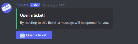 Following on from the first Discord bot to implement slash commands, we were the first ticket bot to support buttons, as of yesterday. All new panels are created with buttons, and all existing ones are currently being ported over. Take a look at how amazing they look!
