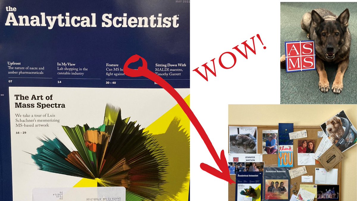 asmsnews's tweet photo. You know it's going to be a great day when... the @asmsnews office mail includes a @tAnaSci cover featuring our very own @ArtSpectrometry! Congrats Luis! This is on our bulletin board of fame. The office dog didn't even bark at mailman today!
#TeamMassSpec #ThingsAreLookingUp https://t.co/jeCba6NFg8