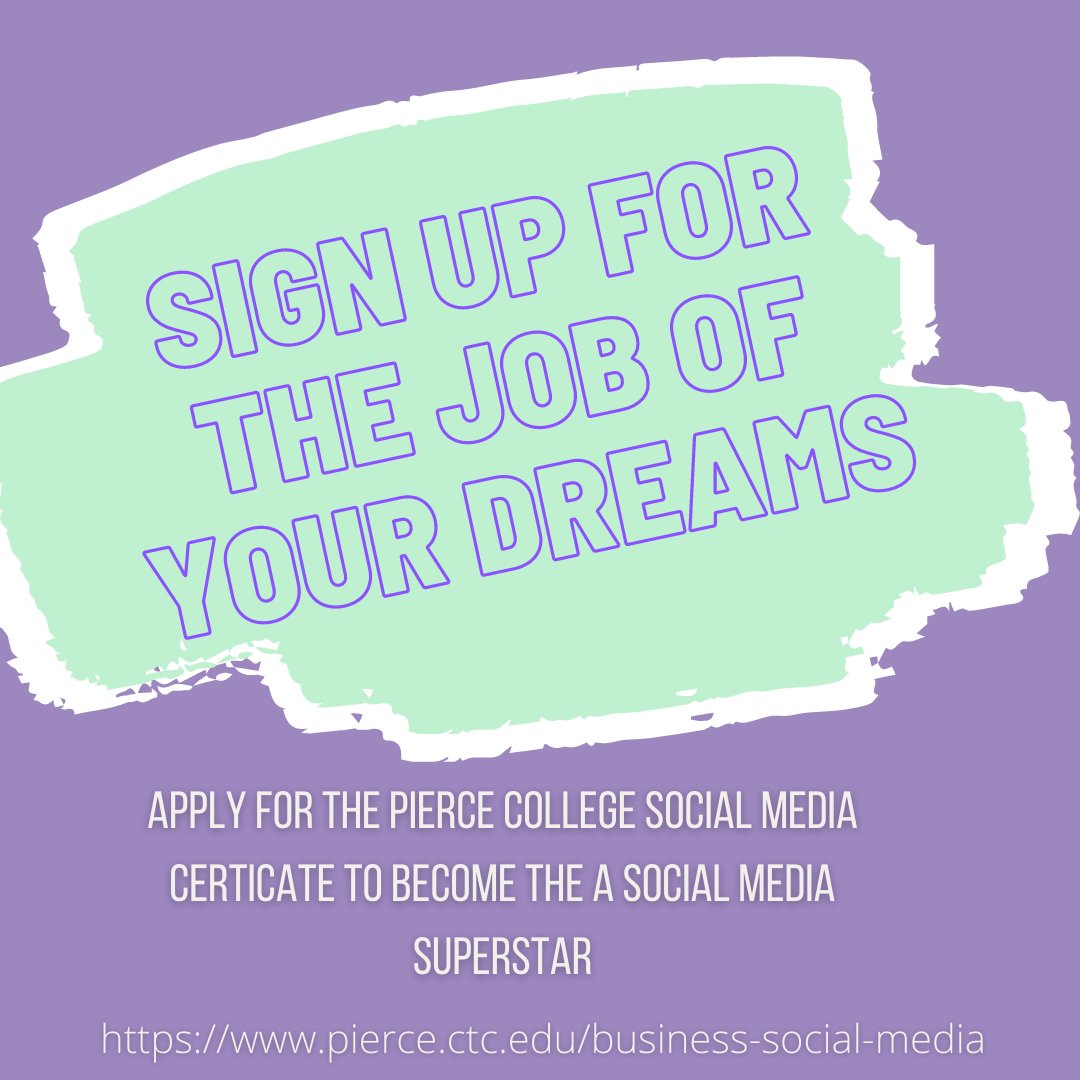KFPC10's tweet image. Become a social media superstar through the @piercecollege social media certificate program today!
#PCSOME