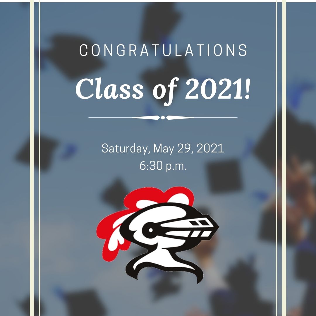Due to the inclement weather, the Class of 2021 Graduation Ceremony will be moved to Saturday, May 29th at 6:30 p.m. <a href="/LWCentralKnight/">Lincoln-Way Central</a>