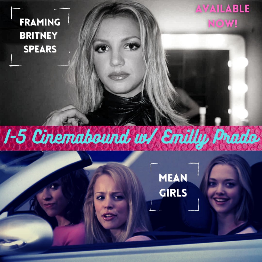 I5cinemabound's tweet photo. Our episode with @emillygprado is out now! We talk Mean Girls (2004) &amp; Framing Britney Spears (2021). Before or after listening be sure to pre-order Emilly's debut essay collection, Funeral for Flaca, from  @FutureTenseBook !

https://t.co/jJhxpQQwcY https://t.co/3GxOHF9rBM