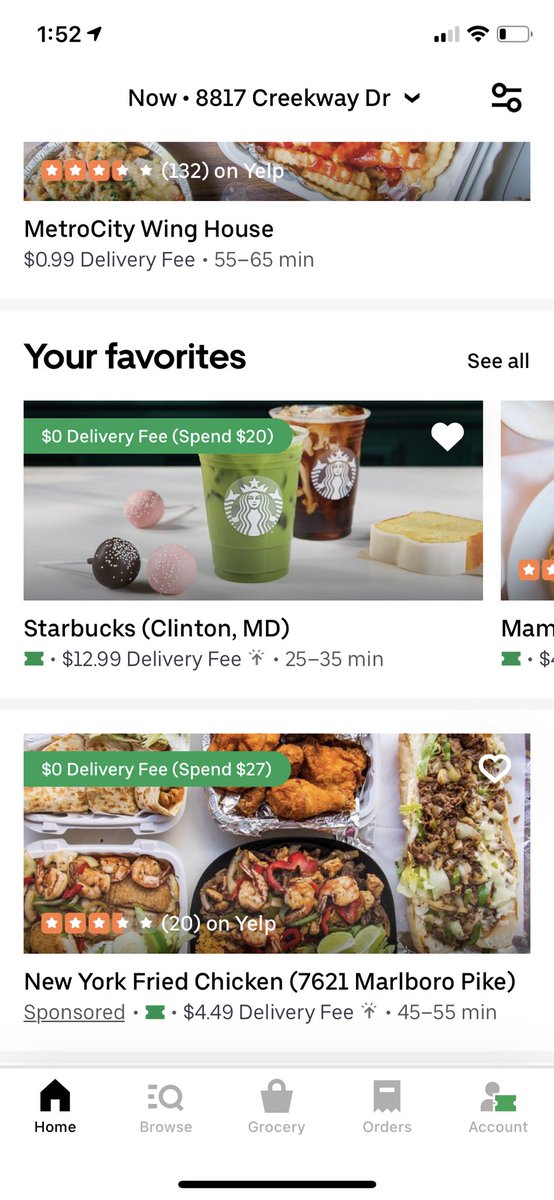 Btw <a href="/Uber/">Uber</a> y’all really wild. The first pic is from an Uber driver app map which shows only a $1 surge…but yet on the Uber eats app it’ll cost $13 to order something from that exact area…my question is where the extra $12 going???? Cause it damn sure not the driver <a href="/Uber/">Uber</a>