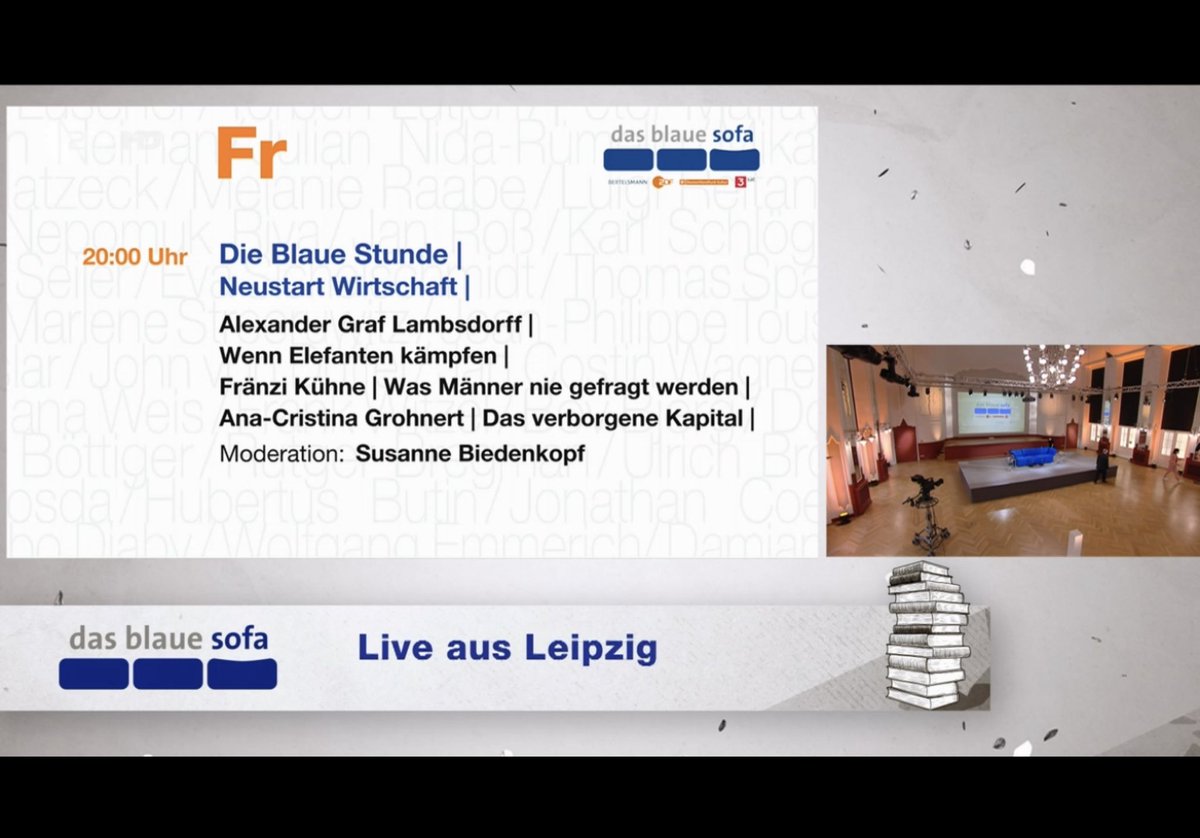 Gernot Sendowski (er/ihm) (@gsendo) on Twitter photo Tune in! Jetzt auf @BlauesSofa: <a href="/AC_Grohnert/">AnaCristina Grohnert</a> von @ChartaVielfalt, <a href="/fraenzi/">Fränzi Kühne</a> und <a href="/Lambsdorff/">Alexander Lambsdorff</a> zum Neustart #Wirtschaft. Verborgenes #Kapital nachhaltig heben. Ich bin gespannt. Tune in! Jetzt auf @BlauesSofa: <a href="/AC_Grohnert/">AnaCristina Grohnert</a> von @ChartaVielfalt, <a href="/fraenzi/">Fränzi Kühne</a> und <a href="/Lambsdorff/">Alexander Lambsdorff</a> zum Neustart #Wirtschaft. Verborgenes #Kapital nachhaltig heben. Ich bin gespannt.