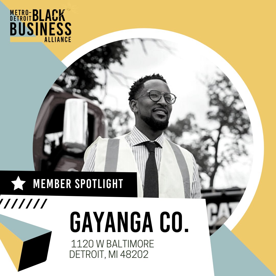 This Week's Member Spotlight is 🔦 Gayanga Co.!

Founded by CEO Brian McKinney, <a href="/GayangaCo/">GayangaCo</a> is a Detroit-Headquartered construction engineering startup providing living wage salaries for Detroit residents.

🔗 gayangaco.com #blackowned
