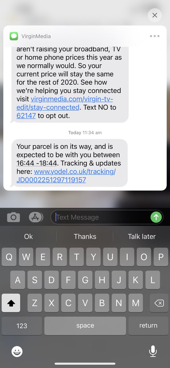 NOVAIVLOUISE's tweet photo. @virginmedia is this you?? I deleted the first as wasn’t expecting anything but now it’s been delivered but I’ve had nothing?? https://t.co/HGbktucC7V