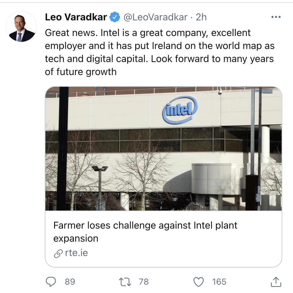 paddycosgrave's tweet image. Come on @LeoVaradkar. Tweeting your joy that a salt of the earth Irish farmer, Thomas Reid, has lost a costly court case involving his farm against one of the world’s largest corporations is a bad look and not becoming of the leader of any Irish political party.