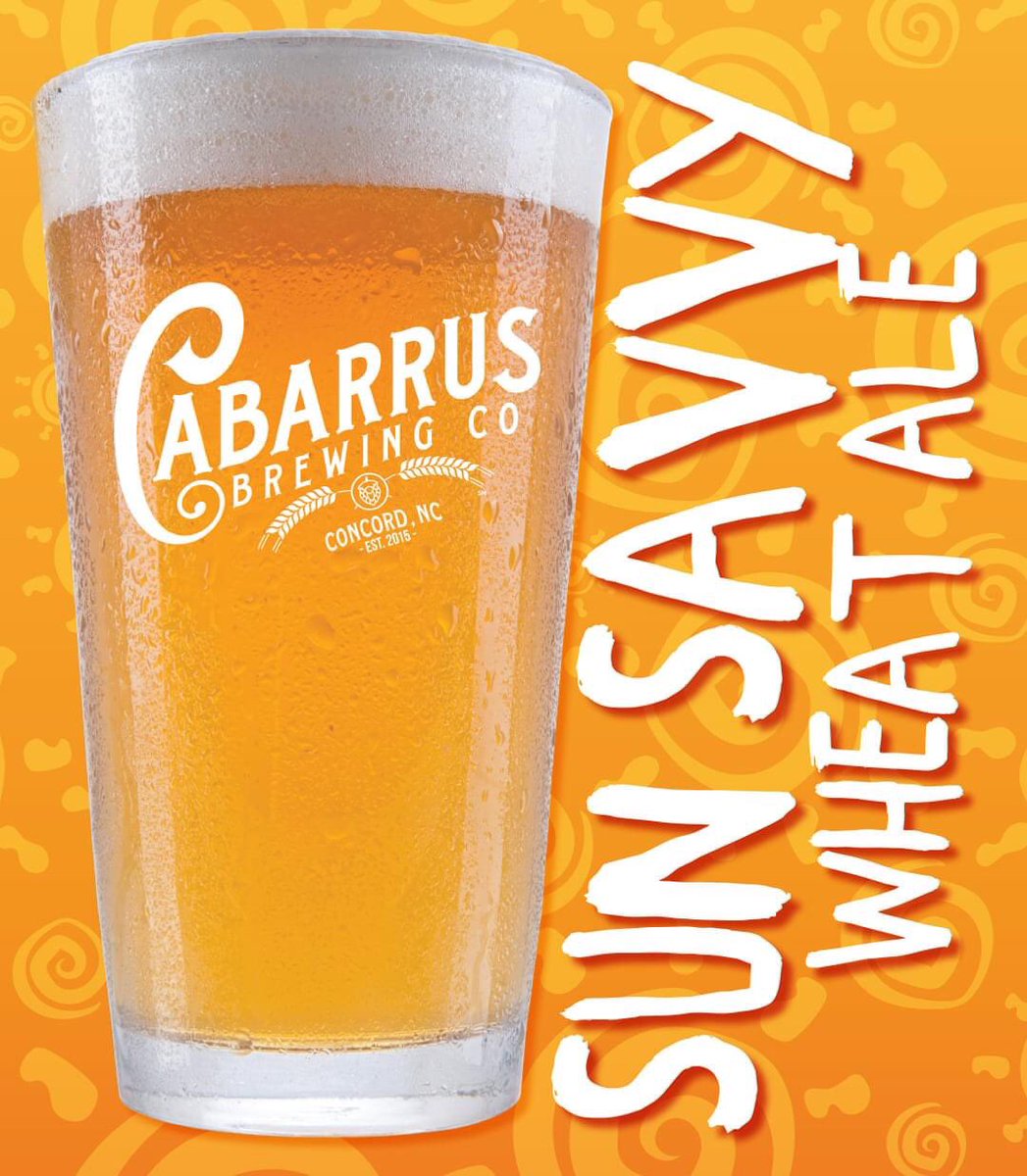 CabarrusBrewCo's tweet photo. ☀️🍻☀️🍻☀️🍻It's going down TODAY! We're releasing our latest brew, Sun Savvy Wheat Beer Release on tap only today at 4pm. We heard all of you who have messaged asking when we're going to release a summer wheat beer, and we're happy to oblige! https://t.co/uRwPmM2OeN