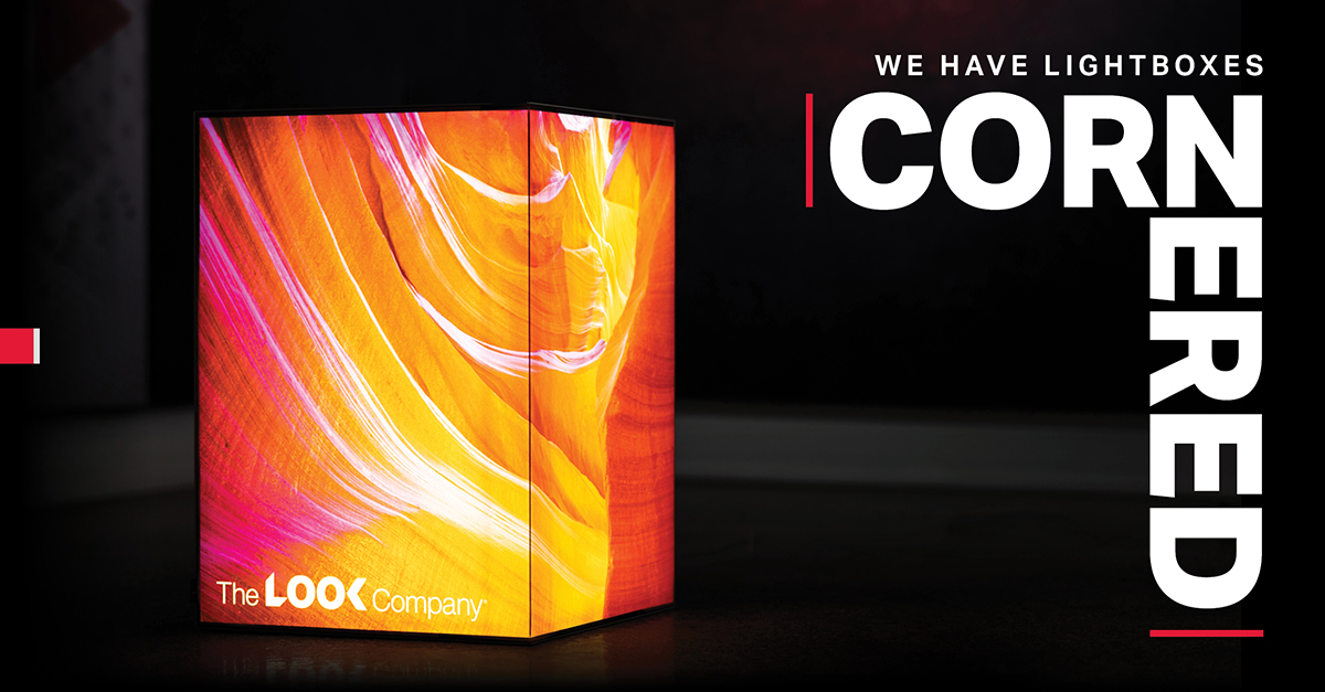 TheLookCompany1's tweet image. A seamless corner lightbox creates a dynamic focus point that can be visible from multiple vantage points around your store. Start engaging your customers with lightboxes: hubs.li/H0P5KCb0 #cornerlightbox #lightboxguide #signage