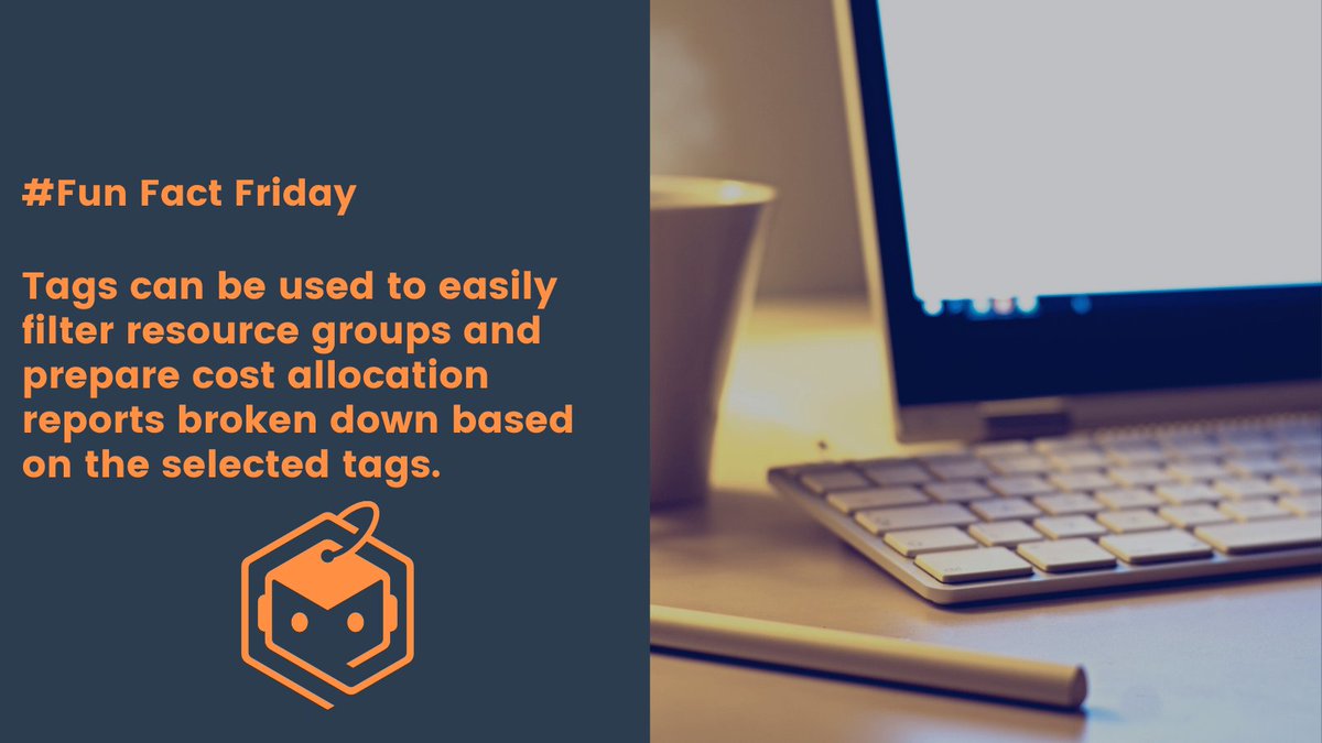 TagbotCloud's tweet photo. Tags in AWS can be used to easily filter resource groups and prepare cost allocation reports broken down based on the selected tags. https://t.co/TwXOhmLjDk
#funfactfriday #aws #awscloud #awstagging #cloudcost https://t.co/btvczRg2DF