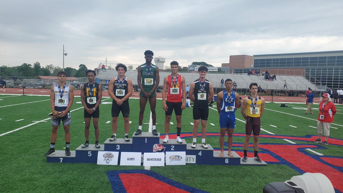 The medalists for the AA Boys 400m Dash! #PIAAStates