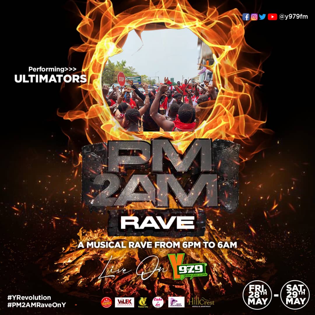 PmTheFinestMc's tweet photo. Happening now #PM2AMRaveOnY #Ultimators all the way from TTU Nzema Mensah killing the Jama now .....watch it live on Facebook @Y979FM 🔥🔥🔥🔥🔥🔥🔥🔥
https://t.co/8lrr04EMBh https://t.co/xiFRTBGNxW