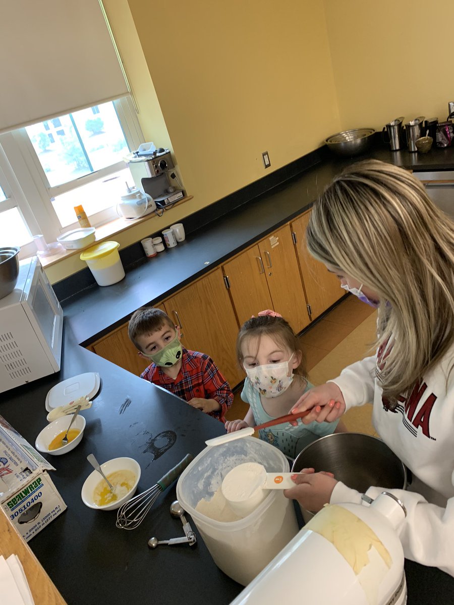 My students taught the pre-schoolers how to make chocolate chip cookies. Great way to end the week!