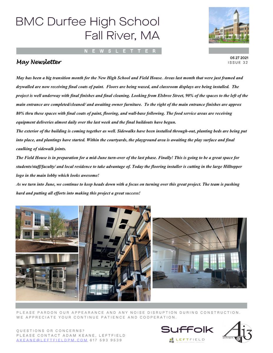 DurfeeRising's tweet image. As we head into #JUNE the new @frps_durfee
 newsletter @DurfeeRising  is ready for reading #ProveImpossibleWrong
@SuffolkBuilds 
@Ai3Architects 
@fallriver_ma