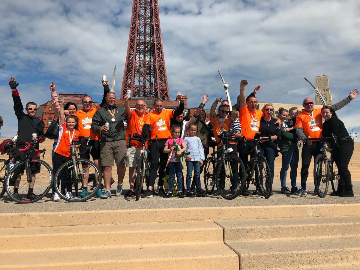 J56Walsh's tweet photo. @neilholden7 @BlackpoolFC During it all, a few who might be described as #WrongUns rode from #ParisToBlackpool and raised £££ for charity. This is what the players need to know #OurSupport there’s nothing like it #SeaSeaSeasiders #WeDidIt #ProudToBeASeasider @BFCCT_ gave us the van @jamie_milligan8 knows https://t.co/AfwLkPHXn2