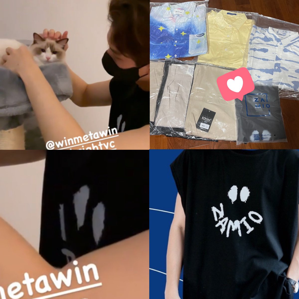 mini16111's tweet photo. ยังไม่นอน หวีด #ไบร์ทวิน อยู่ก็ว่าเสื้อคุ้นๆ ขอบคุณน้องวินนะครับลูก ที่หยิบเสื้อที่พี่ให้ไปตอนวันเกิดมาใส่อีกตัวนึง เป็นปลื้มเลย 😍💚🐰🎂😊 รักนะครับ #winmetawin https://t.co/WfBPgccqUG