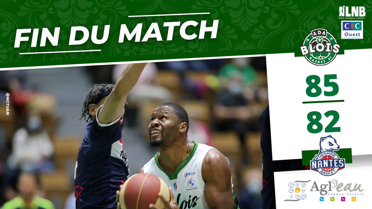 ADABloisBasket's tweet photo. VICTOIRE ! 😍 Succès essentiel de l'ADA face au @NantesBasket44 ! 💚👊 @departement41 

#ADABlois #ProB #LNB #CICOuest https://t.co/uF43FvV8Du