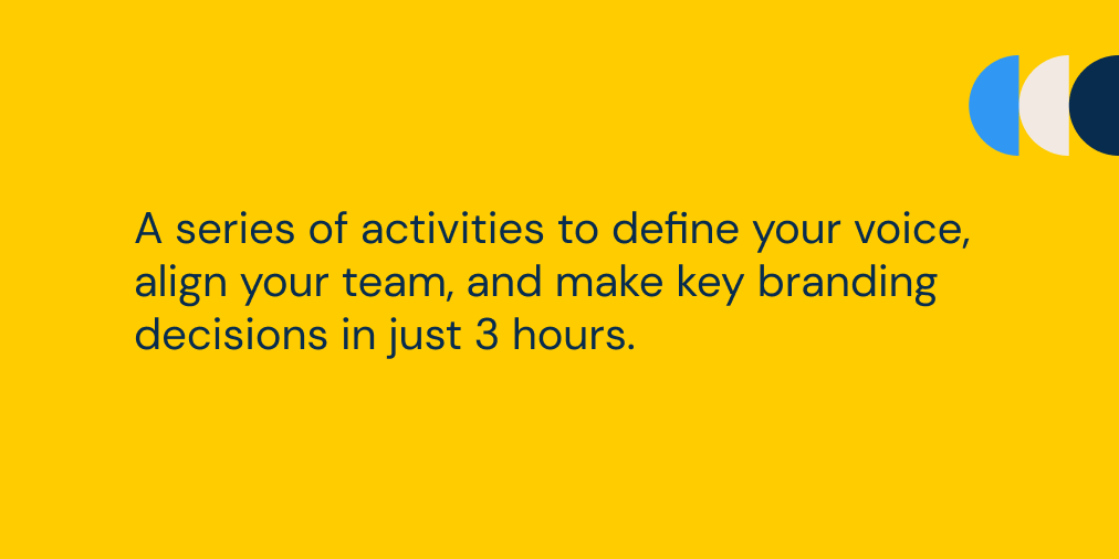 Indicius's tweet image. Ever heard of the 3-hour Brand Sprint? We love helping companies better define their brand and their voice with this workshop. Ever participated in one yourself? ✨ #OurProcesses