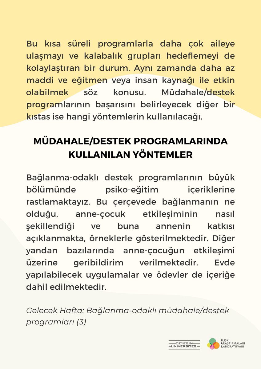 iliski_lab's tweet photo. Klinik Psikolog Dr. Gizem Arıkan'ın bu hafta Milliyet'in "Okul Öncesi: Evde Okul" ekinde çıkan yazısı: Bağlanma-Odaklı Müdahale/Destek Programları (2) https://t.co/EQ2JDFjoRQ