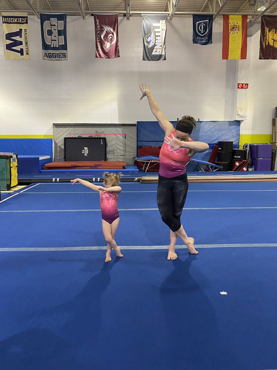 CMemmel's tweet photo. I know not every practice will be great but it’s hard not to get frustrated as events get closer. Hoping tomorrow will be better!! #chellsiesadultgymnasticsjourney #gymnastics #adultgymnastics #mommyandme #matchingleotards #ozoneleos #trainsmart #bonusround #findthepositive https://t.co/N6YlMn3UTh
