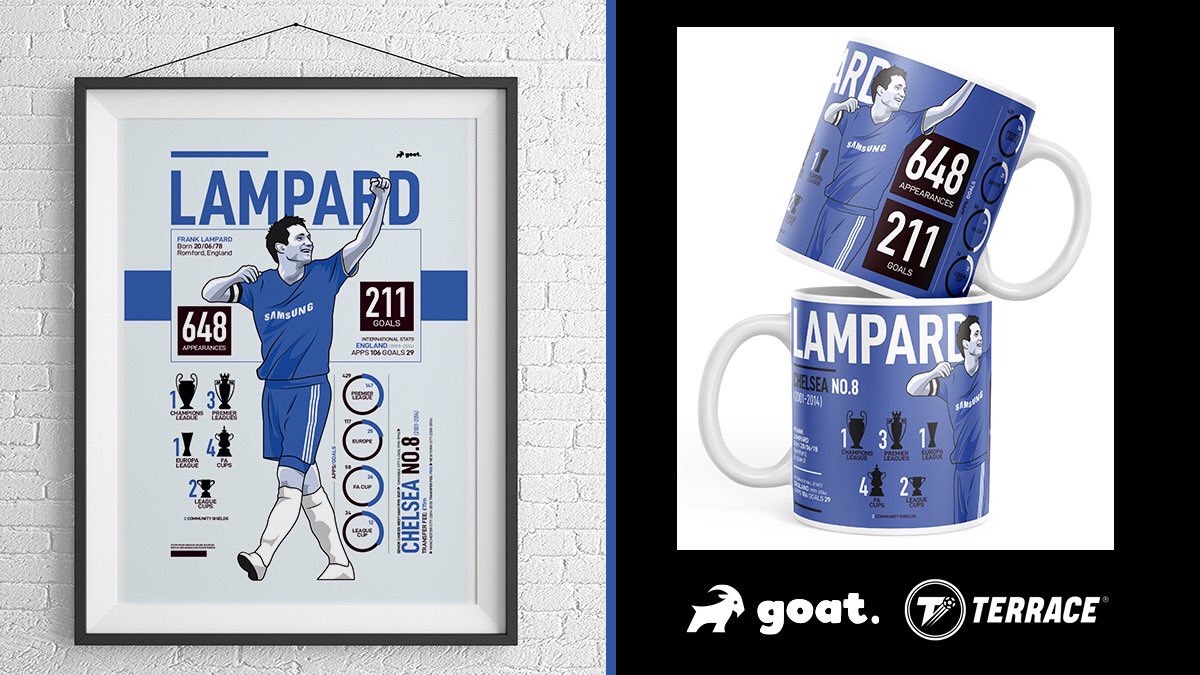 UberChelseaFC_'s tweet photo. 🚨 Competition Time 🚨

24 hours until #UCLFinal and the guys @GOATStoreUK &amp; @theterracelife are giving you the chance to win one of their infographic prints or mugs for FREE.

For your chance to win your favourite #Chelsea legend simply:

1⃣Follow @GOATStoreUK 
2⃣RT this tweet https://t.co/8qhwKeN5qV