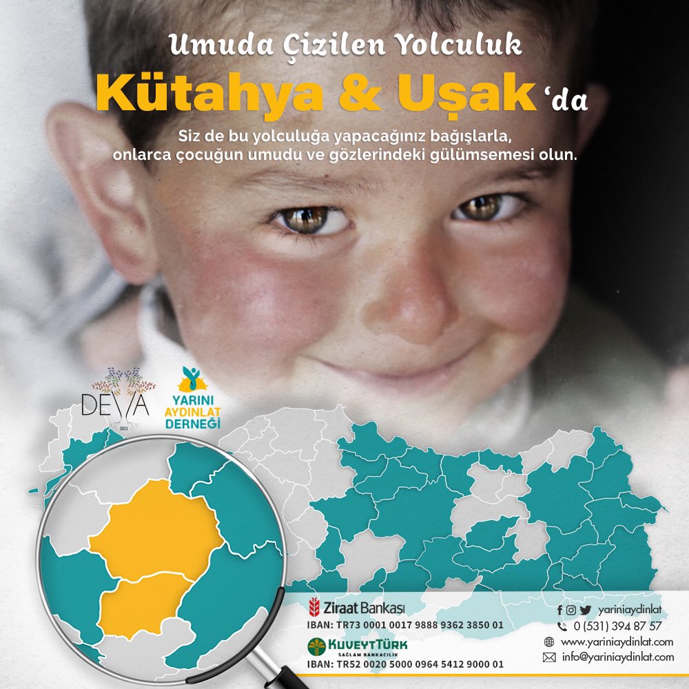 Çocuklarımızın yüzüne tebessüm, yarınlarına umut olmak için sıradaki rotamız belirlendi. Sizlerde görselde yer alan iban numaraları ile maddi anlamda destek olabileceğiniz gibi oyuncak, kırtasiye ya da kıyafet yardımını bizlere ulaştırarak bu yolculuğa ortak olabilirsiniz. 😍