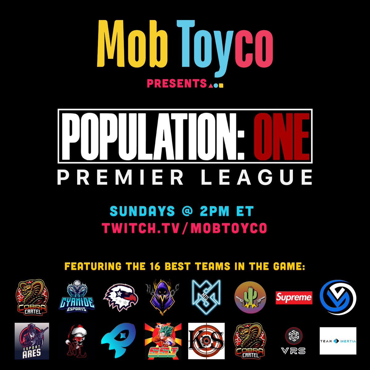 cobracartelvr's tweet photo. EVENT ALERT!

The Population: One Premier League starts this Sunday at 2pm ET!!

Watch our North American and European teams compete amongst the best @populationonevr teams in the world. 

Tune in to support the #cobracartel🐍🐍🐍!

https://t.co/ofFcoYyEka

#ppl #premierleague https://t.co/2bbsNvsLcp