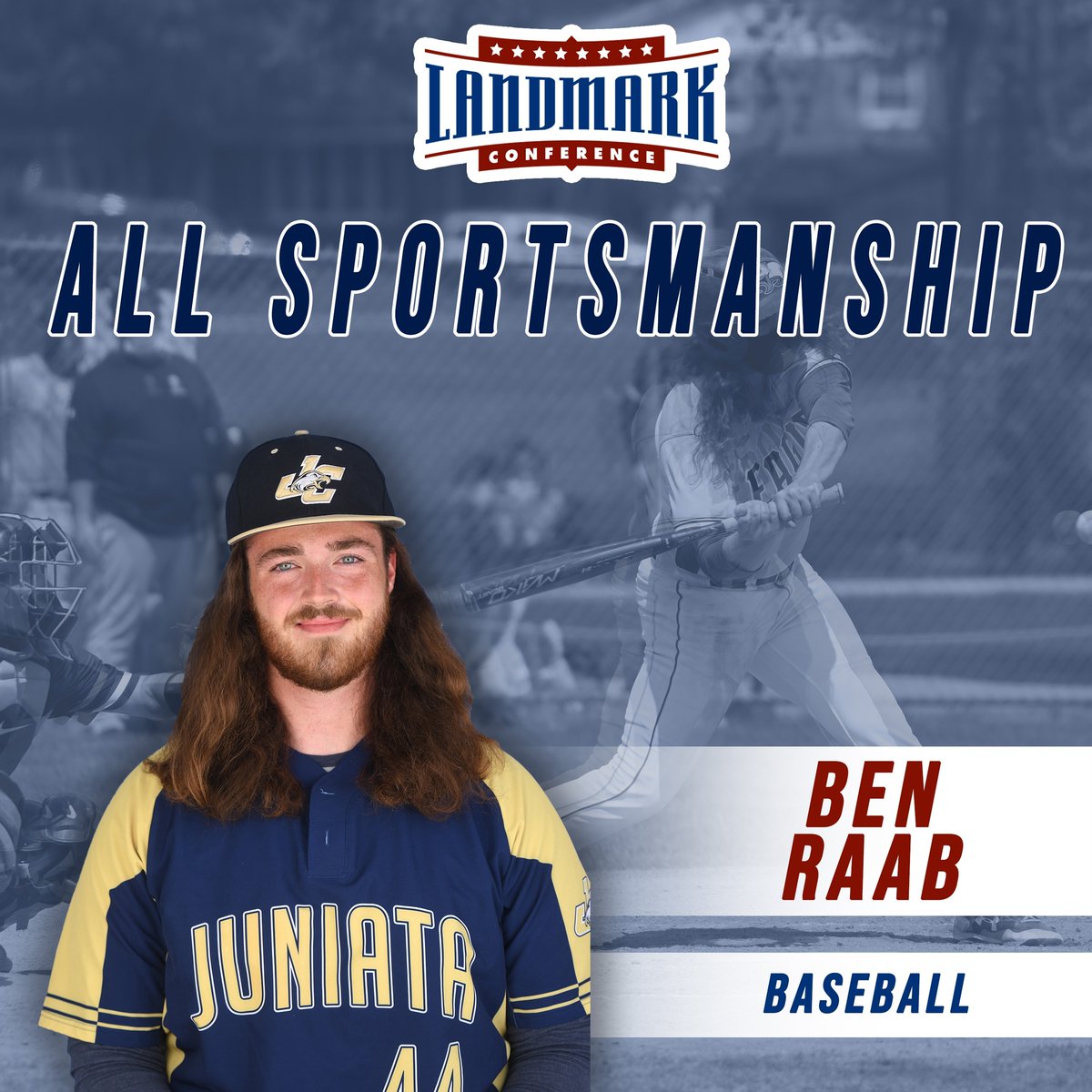JuniataEagles's tweet photo. Congratulations to Ben Raab on being named to the Landmark All-Sportsmanship team! #goeagles #jcbb https://t.co/Od9o6kNtqc