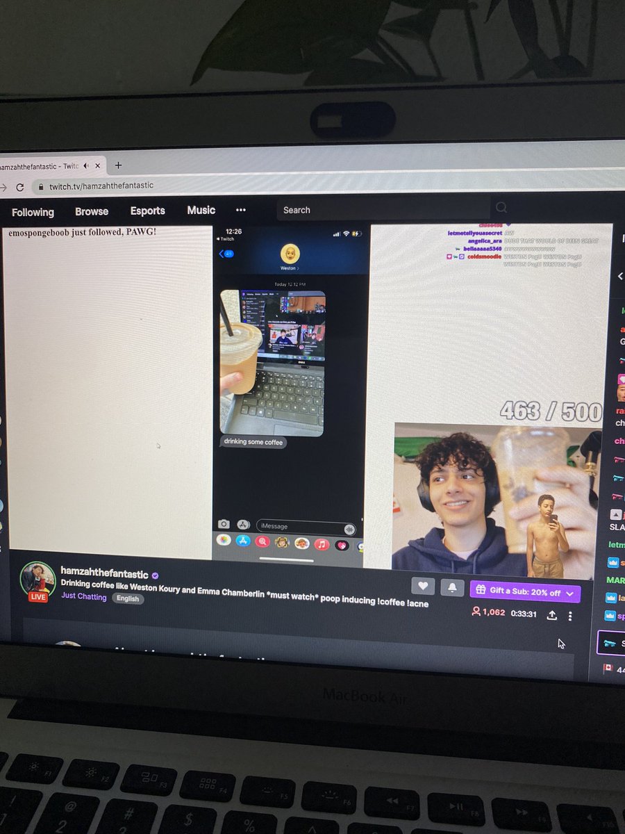 hswooman's tweet image. couldn’t screenshot but... @hamzahfantastic #firstsip #hamzahthefantastic #coffee