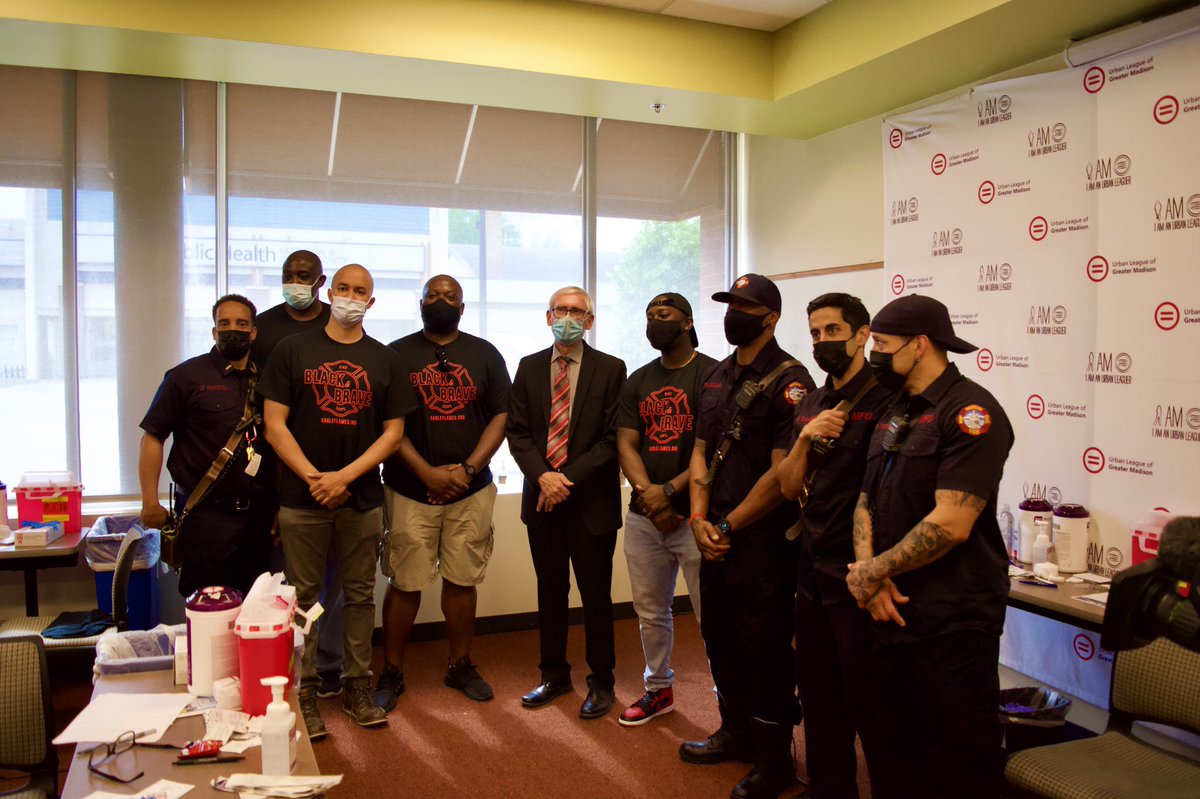 Tuesday morning Sable Flames members were out in the community at The Urban League giving vaccines. Feels great to be out helping again! #SableFlames #LetsGetVaccinated #HerdImmunity