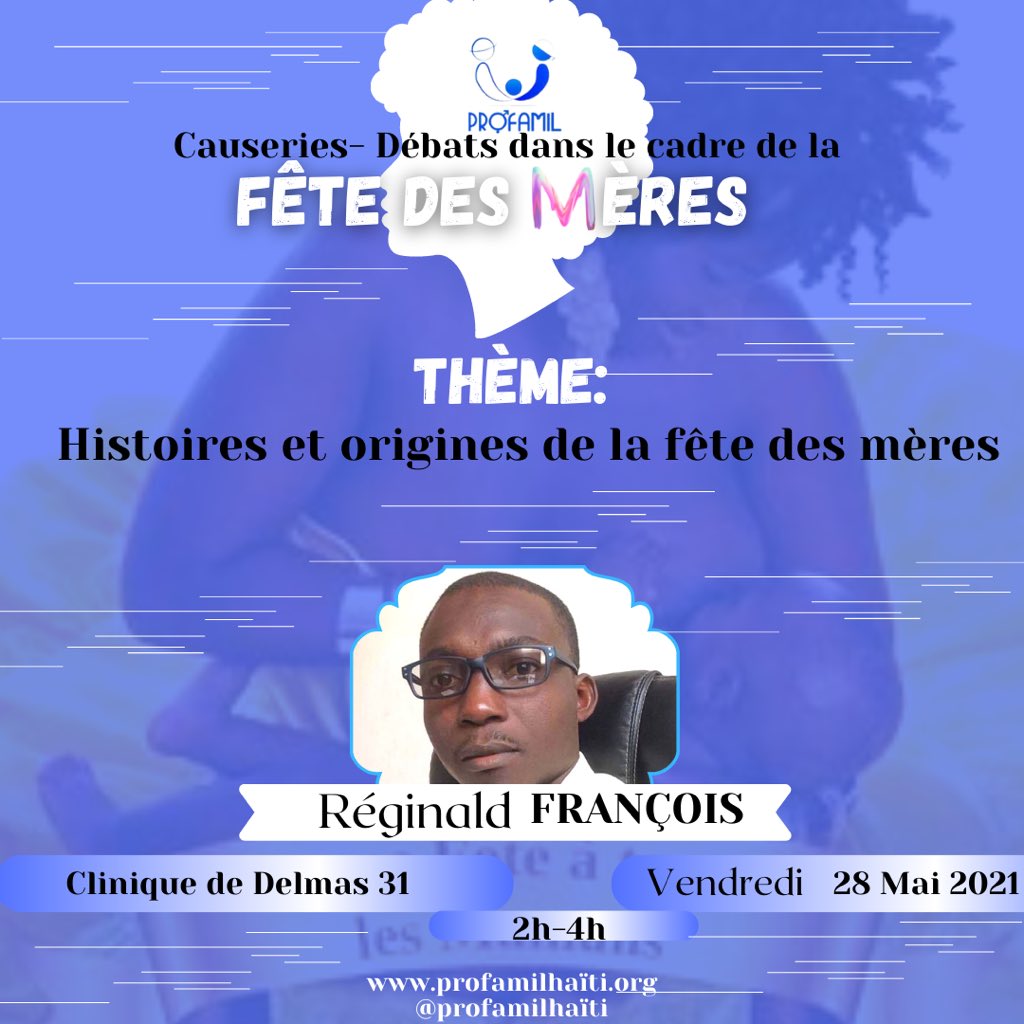 PROFAMIL's tweet photo. Causerie-débats dans le cadre de la fête des mères.
Vendredi 28 mai à Delmas 31. https://t.co/xtGwvIf1cb