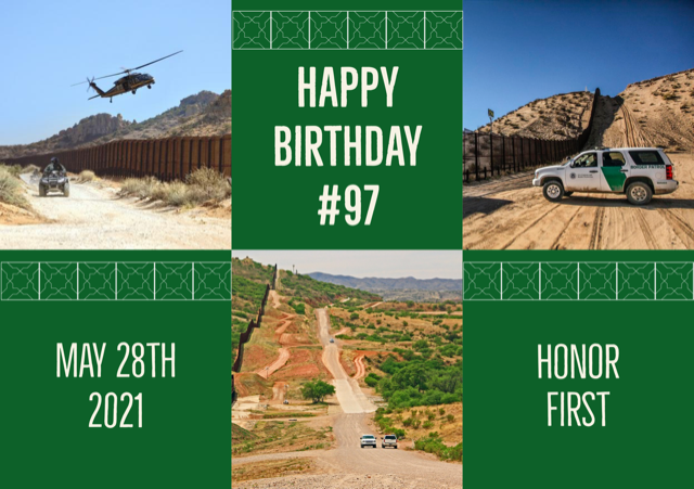 CBPPortDirOTM's tweet photo. Today, the #USBP turns 97 years old. It’s an honor to work side by side with the brave and courageous men and women who keep our country safe and secure. Happy Birthday to the United States Border Patrol! #DHS #HappyBDay #CBPStrong https://t.co/LPbQAecBSB