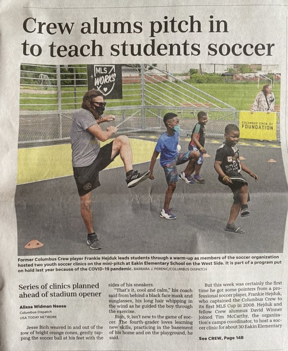 Yep...doing bigger things than just Soccer....connecting communities, teachers, families, & THE kids to ‘The Beautiful Game’!! Thanks to ALL that helped out!!😎🙏🤙😁 #Crew96 💛🖤💛🖤☀️☀️☀️