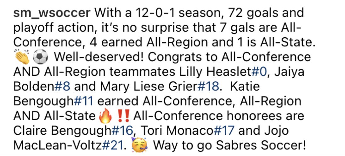 HeasletNoelle's tweet photo. So proud of these Lady Sabres!  Way to go ladies! ⚽️🐾🥅 @HeasletLilly #sabrenation #sabrestrong https://t.co/gKWODbZFNV